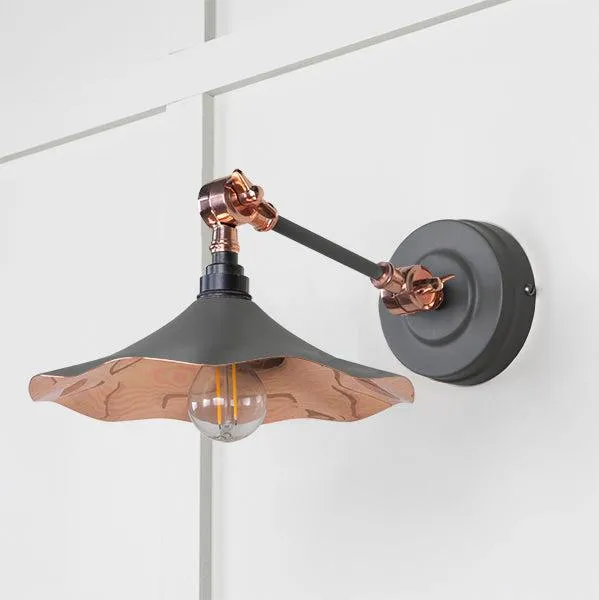 Smooth Copper Flora Wall Light in Bluff | From The Anvil