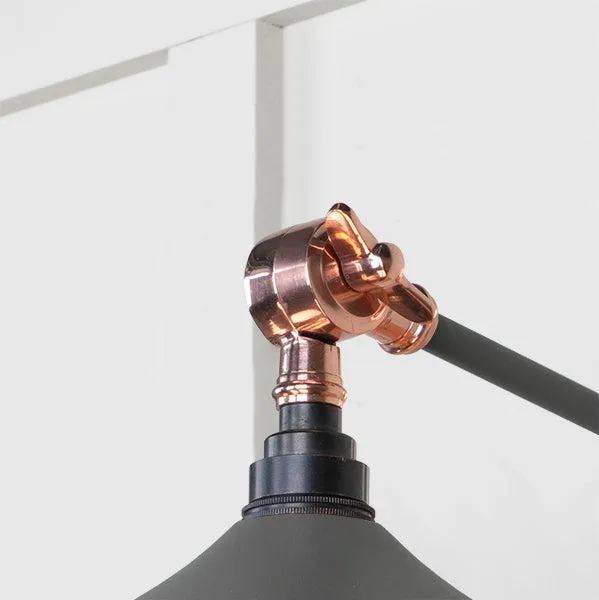 Smooth Copper Flora Wall Light in Bluff | From The Anvil