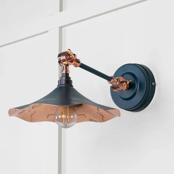 Smooth Copper Flora Wall Light in Dusk | From The Anvil