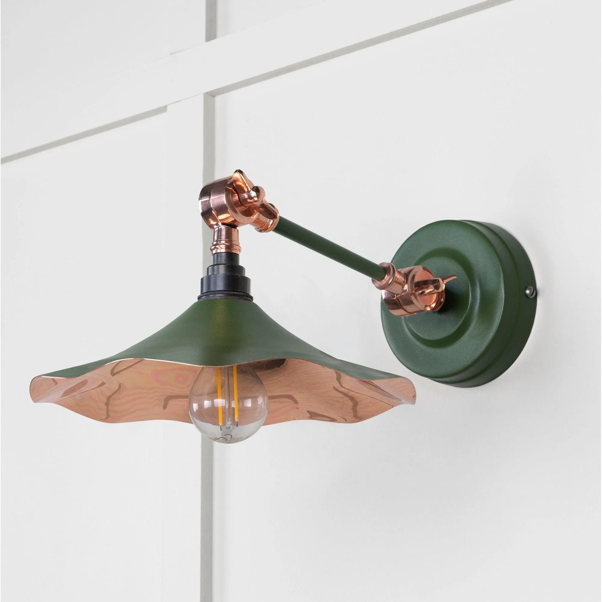 Smooth Copper Flora Wall Light in Heath | From The Anvil