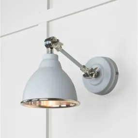 Smooth Nickel Brindley Wall Light in Birch | From The Anvil