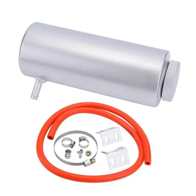 SPELAB Universal 800ML Aluminum Cylinder Radiator Overflow Reservoir Coolant Tank Can