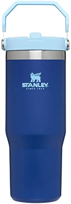 Stanley IceFlow Stainless Steel Tumbler with Straw - Vacuum Insulated Water Bottle for Home, Office or Car - Reusable Cup with Straw Leakproof Flip - Cold for 12 Hours or Iced for 2 Days (Lapis)