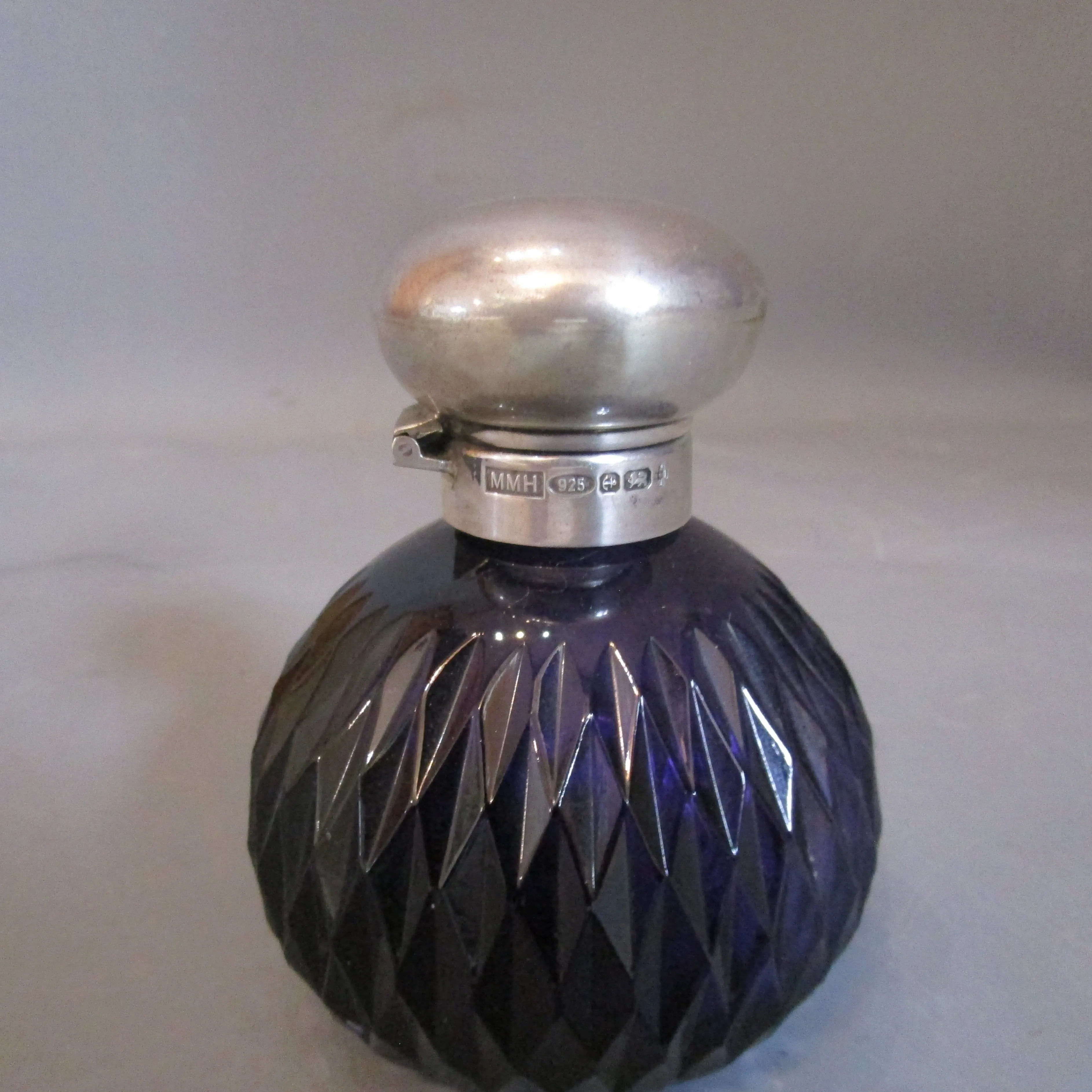 Sterling Silver Top Scent Bottle Vintage Birmingham c2000