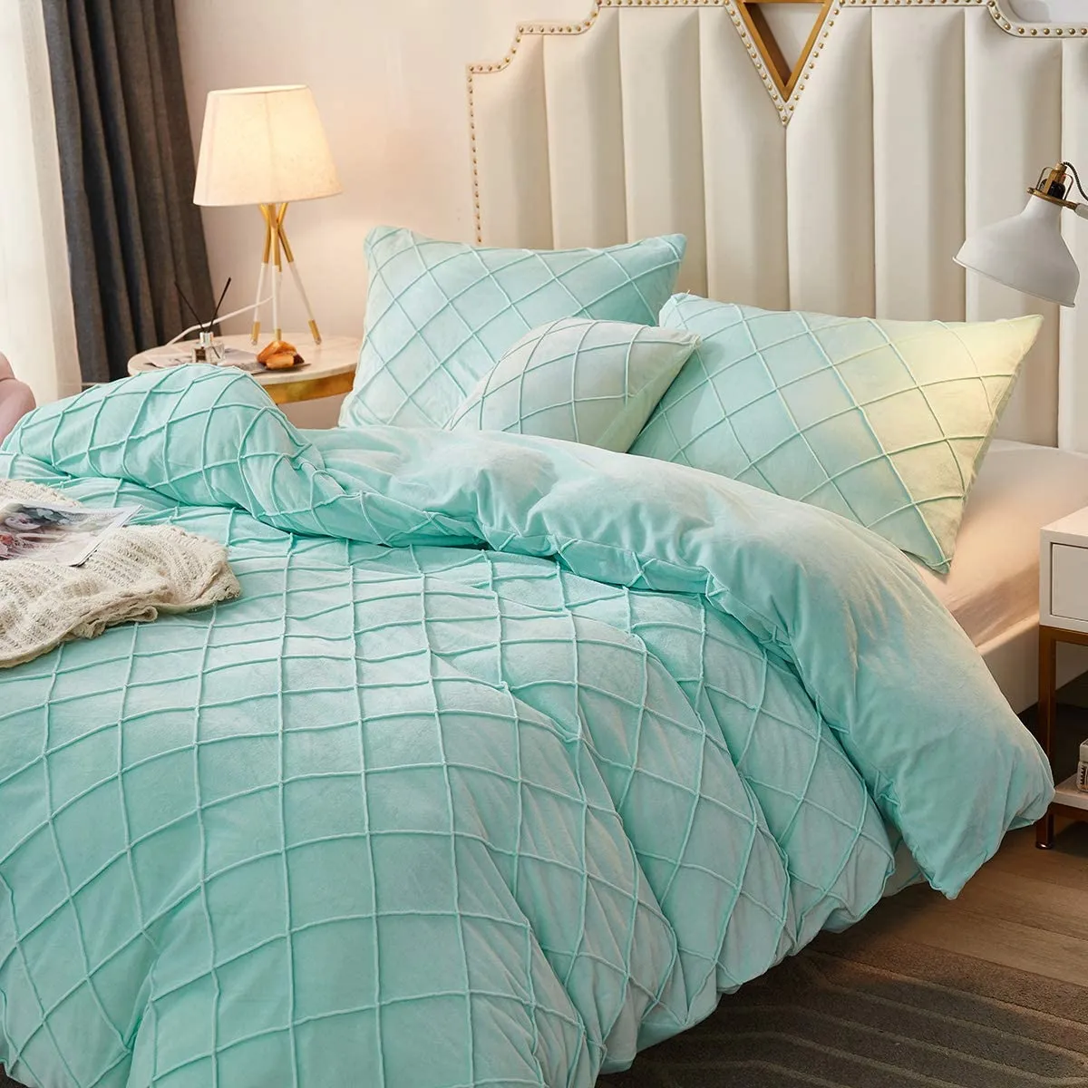 The Softy Diamond Mint Bed Set