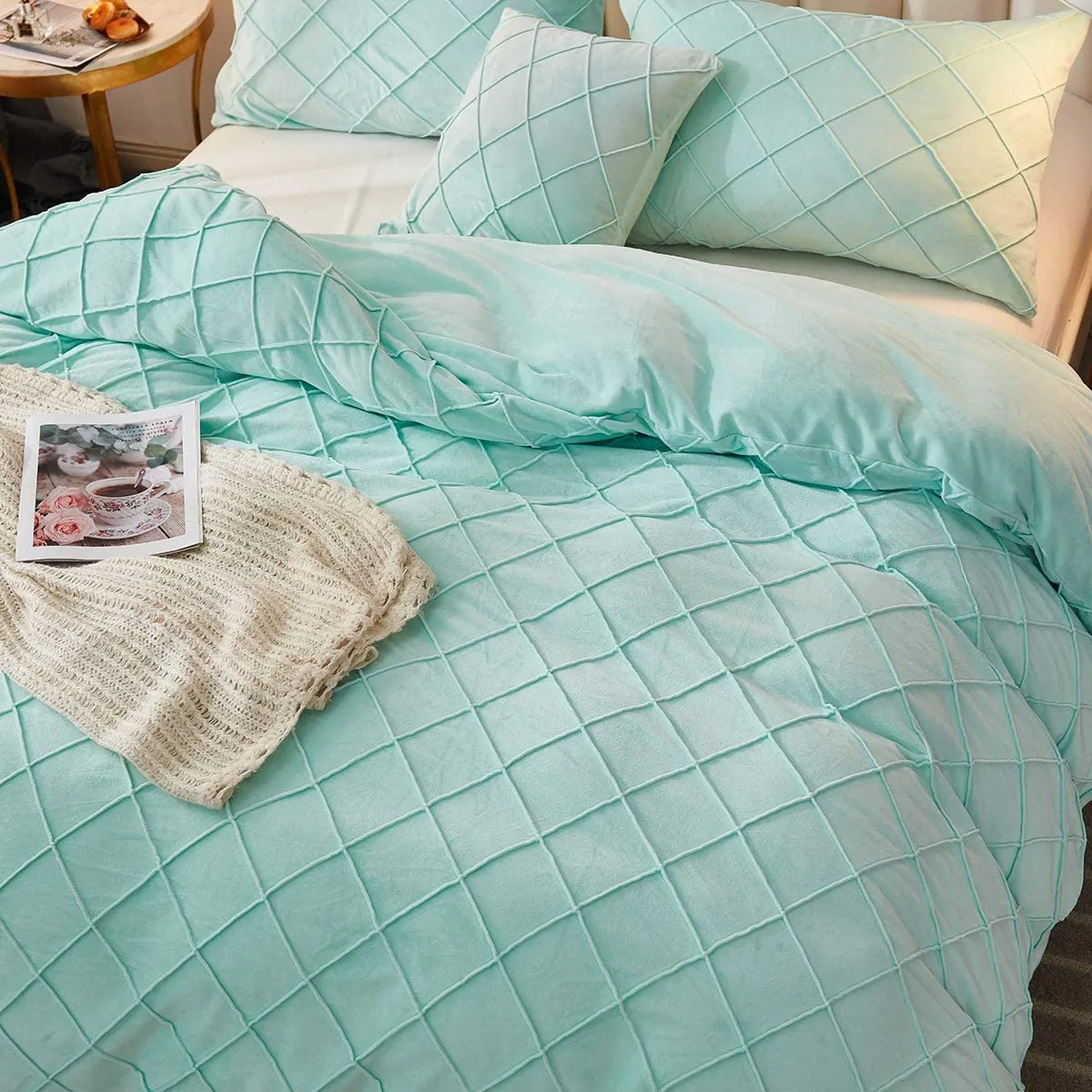 The Softy Diamond Mint Bed Set