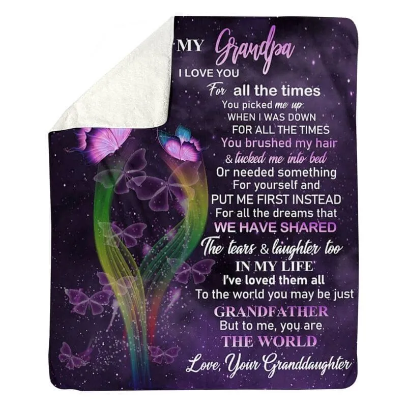 To My Grandpa - From Granddaughter - A319 - Premium Blanket