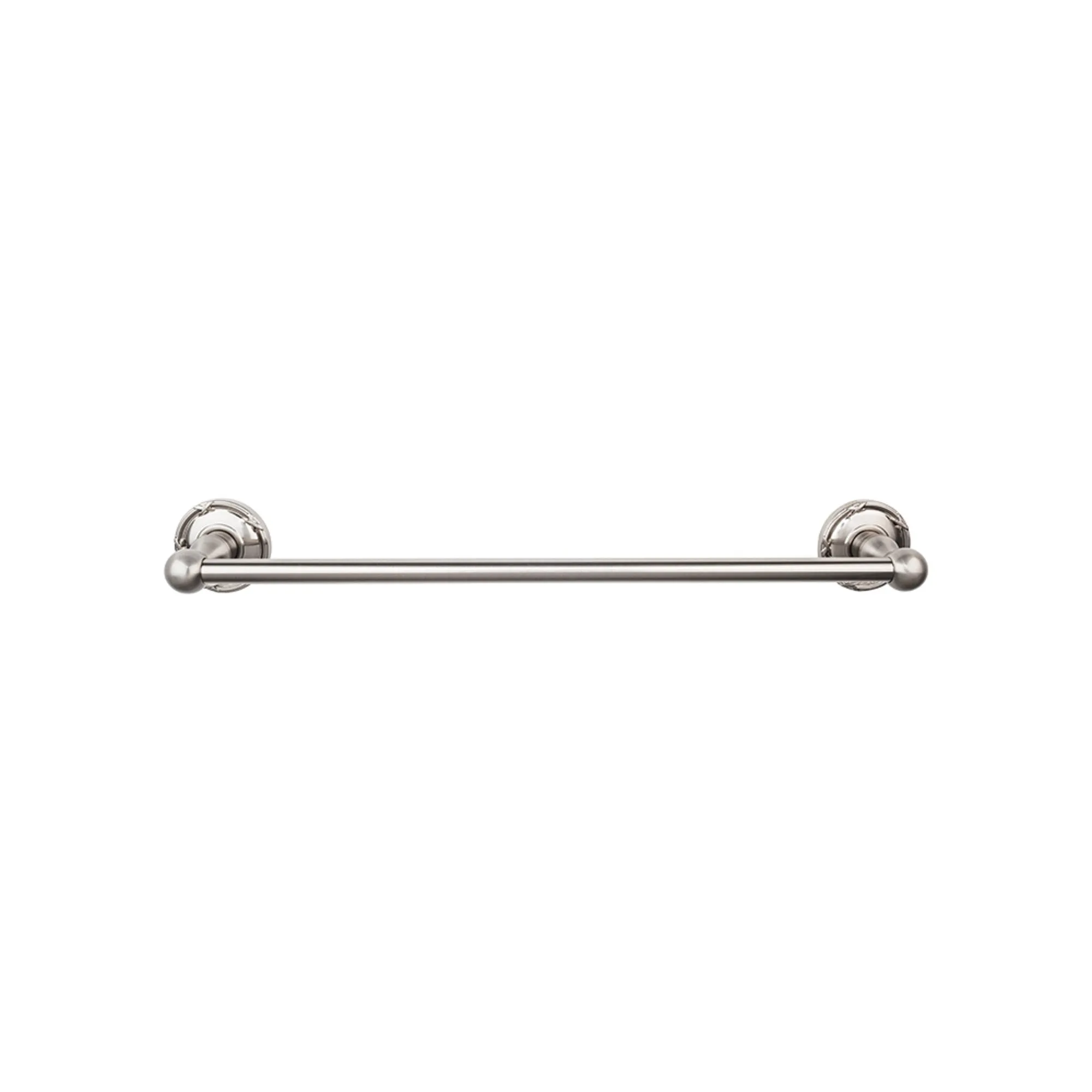 Top Knobs ED10BSNE Edwardian Bath Towel Bar 30 Inch Single - Ribbon Bplate Brushed Satin Nickel