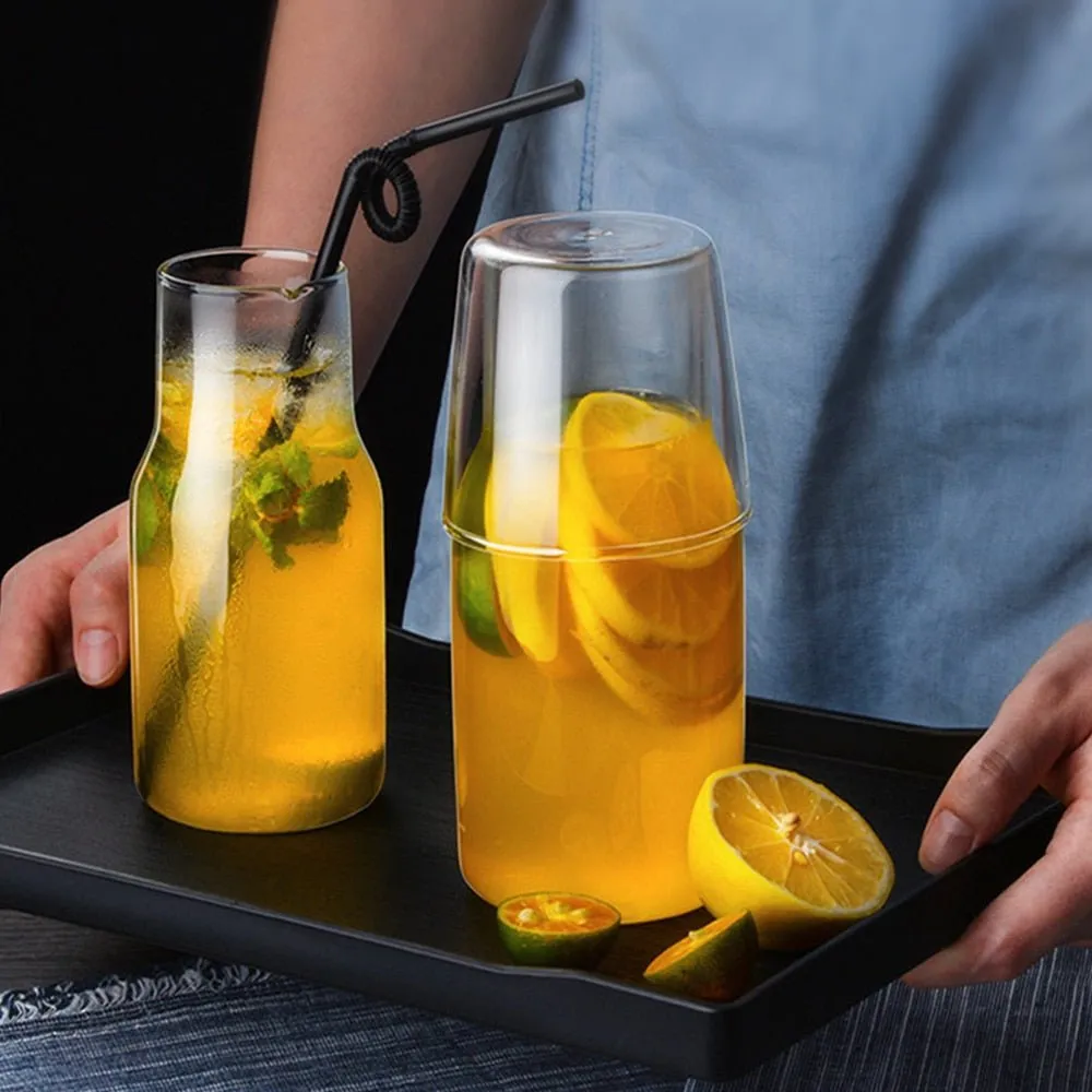 Transparent Water Carafe with Lid