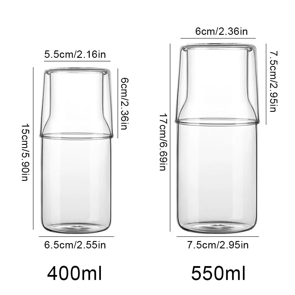 Transparent Water Carafe with Lid