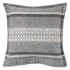 Tribeca Steel European Pillowcase by Logan and Mason Platinum