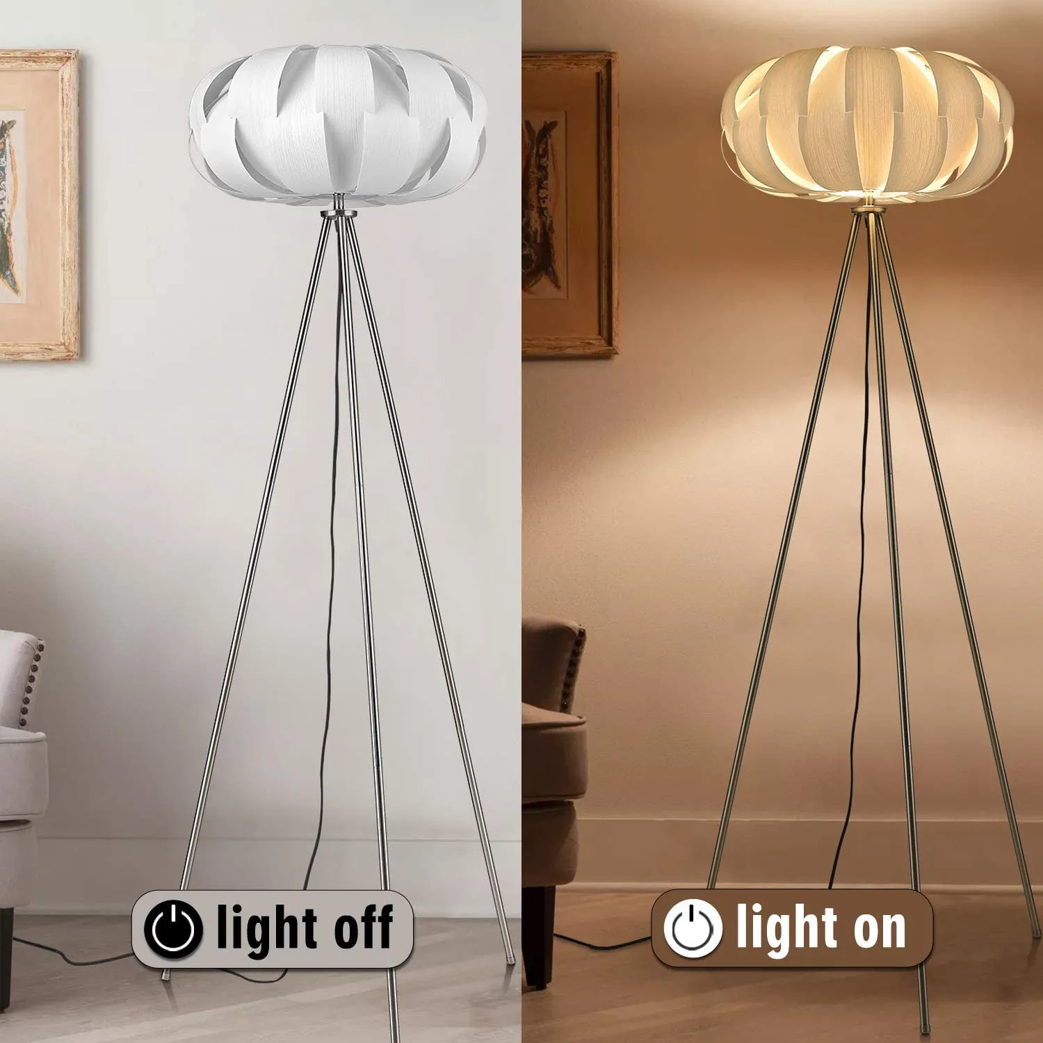 Tripod Floor Lamp - Floor Reading Lamp for Living Room