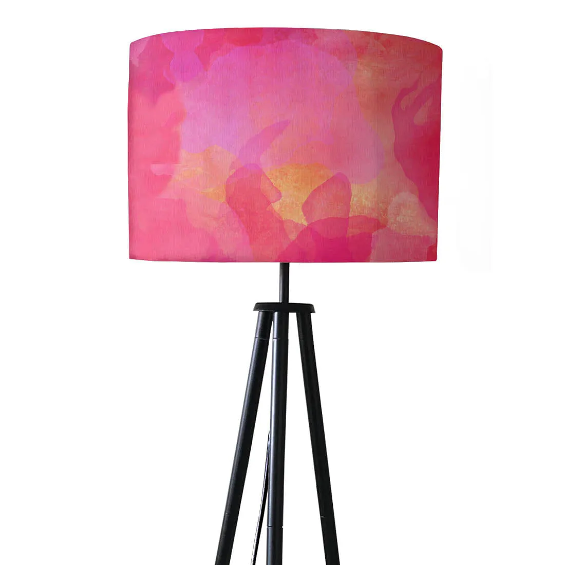 Tripod Floor Lamp Standing Light for Living Rooms -Pink Watercolor