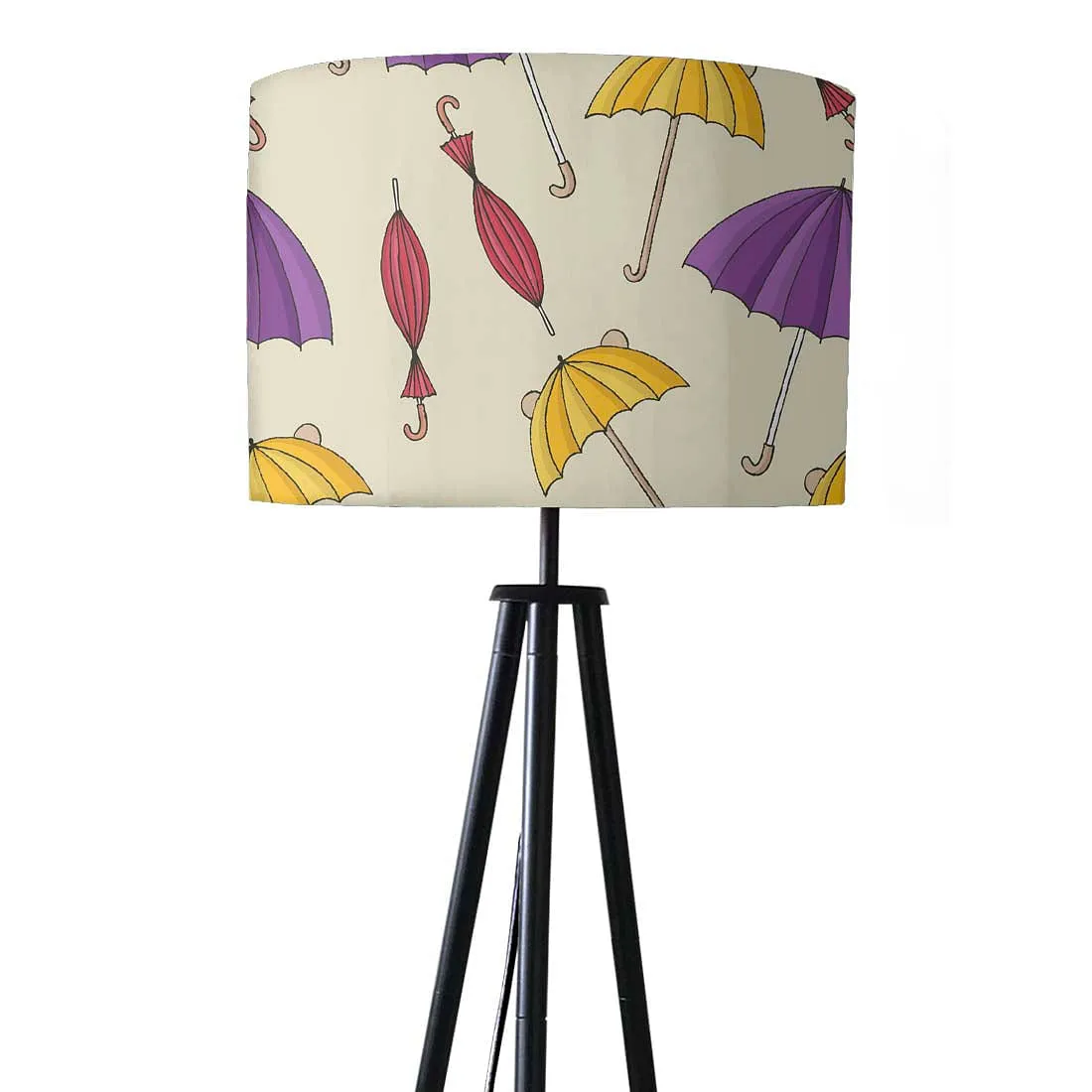 Tripod Standing Floor Lamp -Vintage Umbrellas