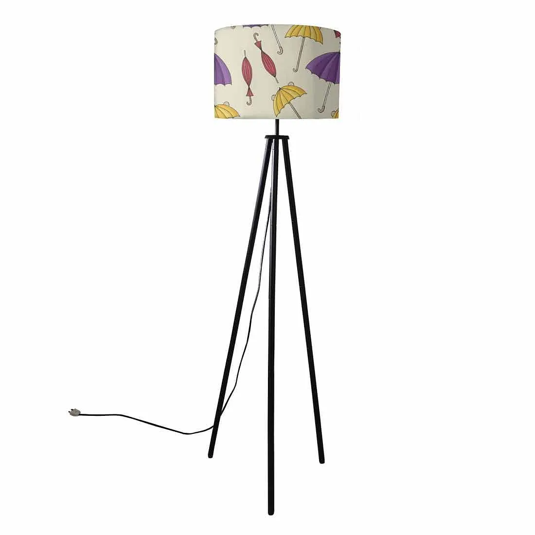 Tripod Standing Floor Lamp -Vintage Umbrellas