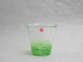 TSUGARU HANDMADE MOUTH-BLOWN VIDRO GLASS CUP MOEGI (GREEN)