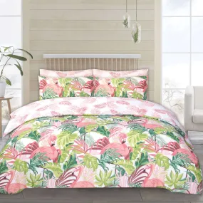 Twin Pack Flamingo/Pineapple Duvet Set - Coral