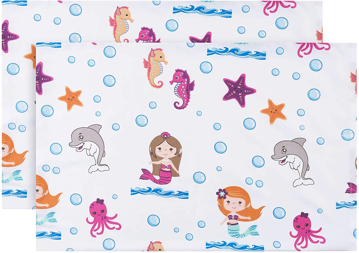 Undersea Mermaid Adventure 2-Pack Toddler Travel Pillowcases