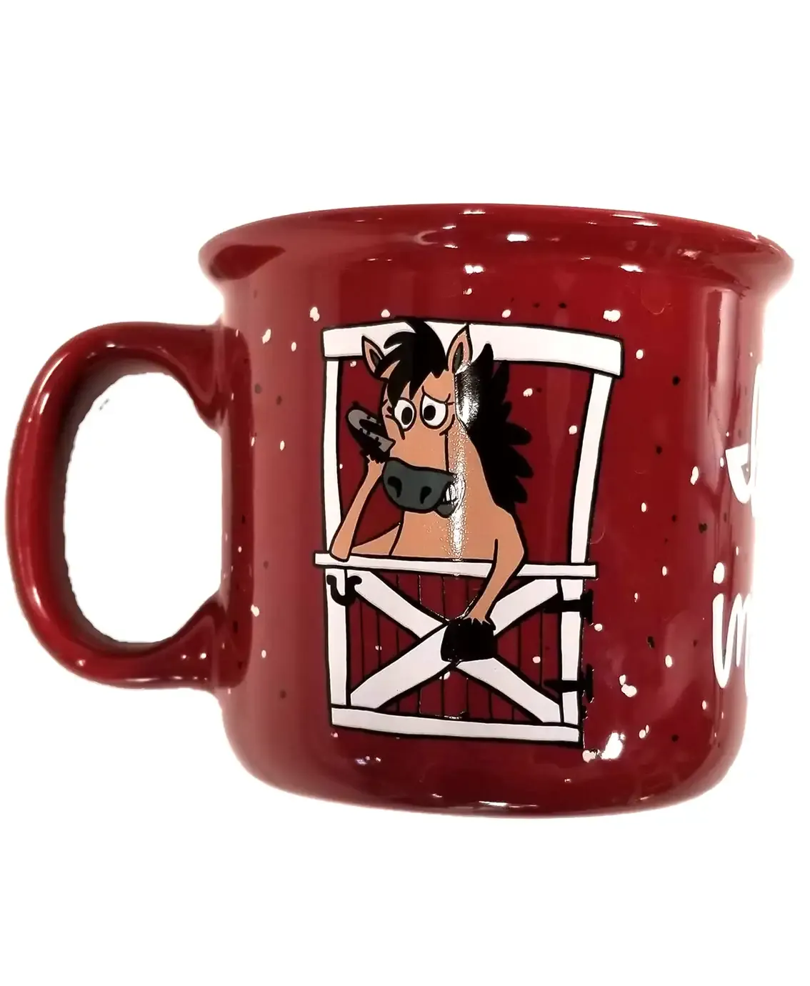 Unstable in the Mornings Barn Red Mug