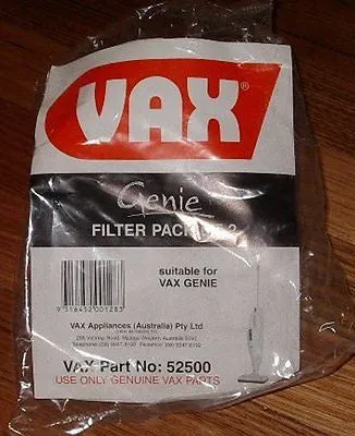 Vax Genuine GENIE Filters (Pkt 2) - Part No. 52500