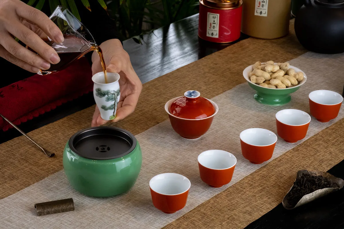 Vermilion Ceremony Tea Set 复古绛红功夫茶具套装