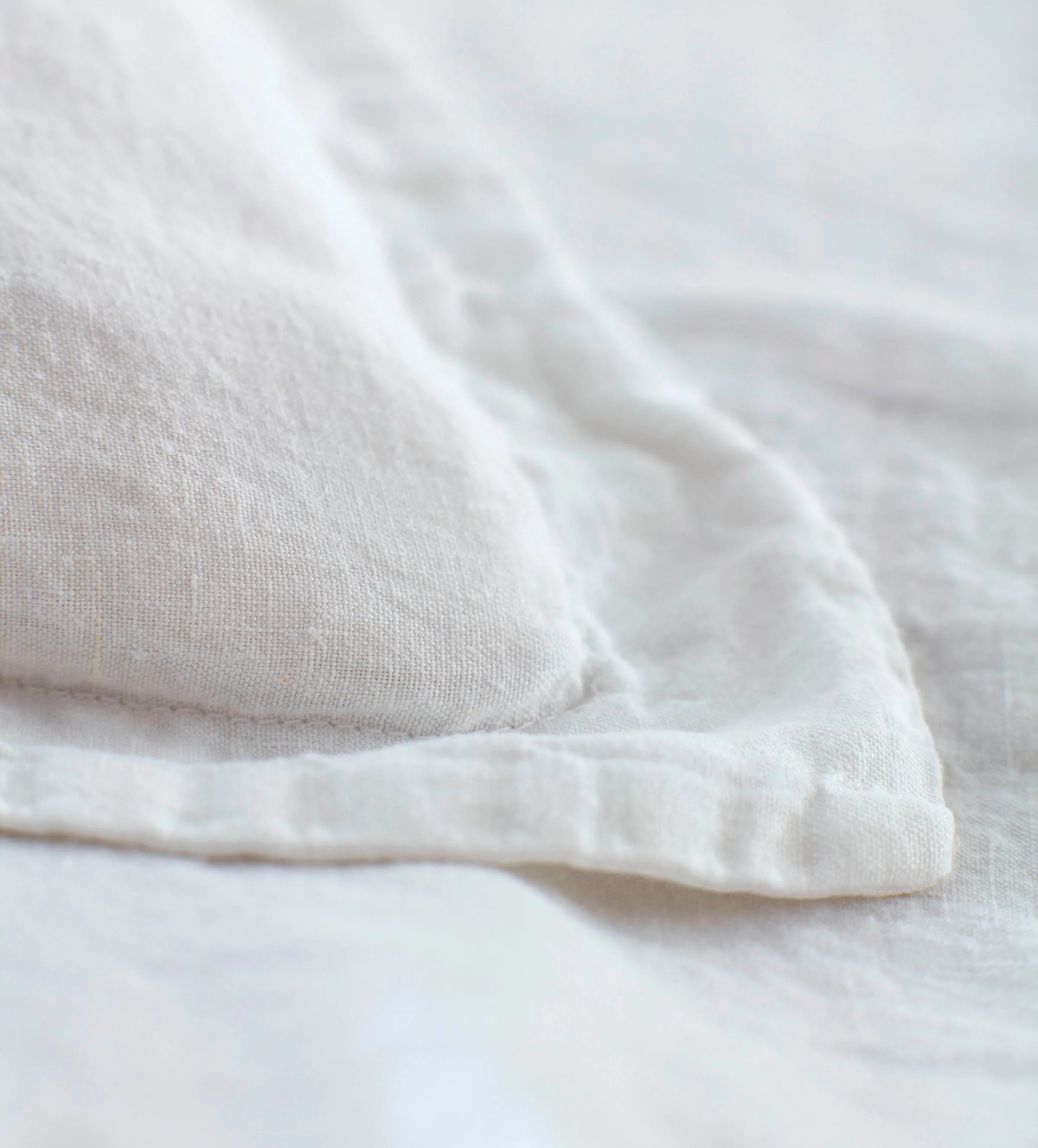 White 100% Linen Oxford Pillowcase