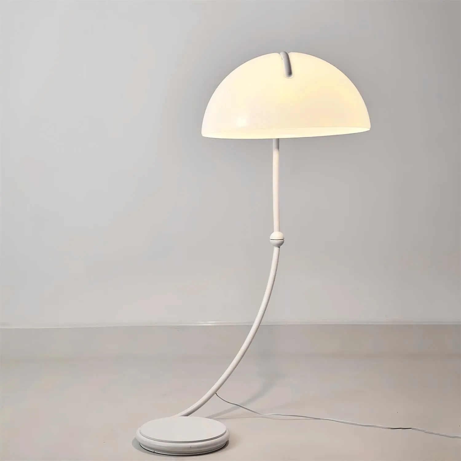 White Greta Serpente Floor Lamp