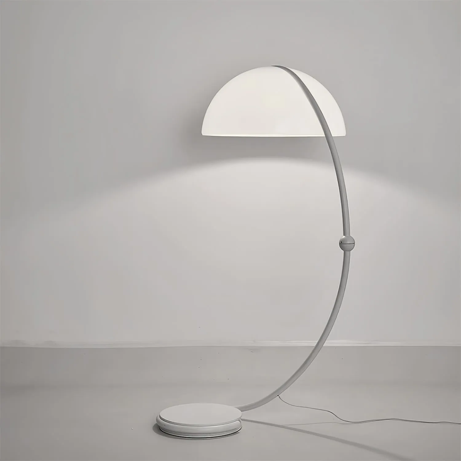 White Greta Serpente Floor Lamp