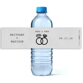 Women Rings Water Bottle Labels