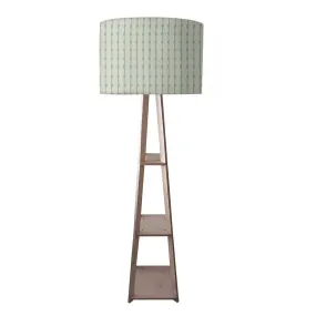 Wooden Corner Lamps with Shelves  -   Green Lines