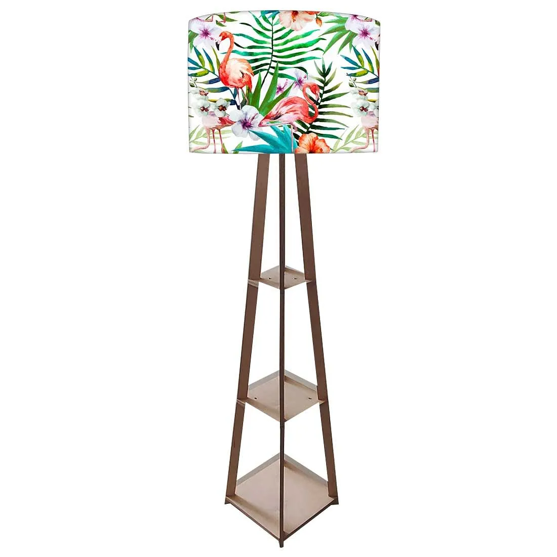 Wooden Tripod Floor Lamps for Living Room - Flamingoes