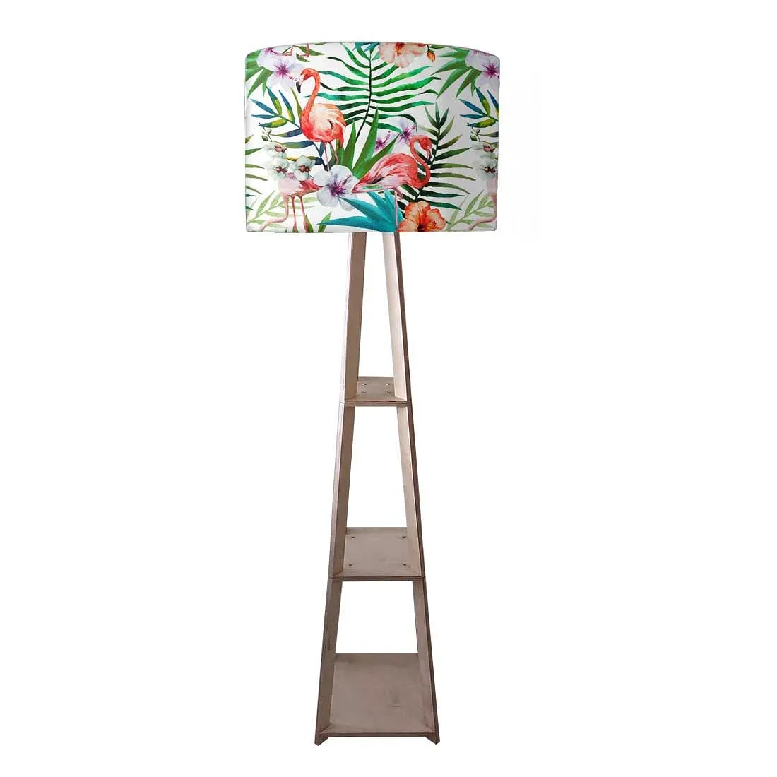 Wooden Tripod Floor Lamps for Living Room - Flamingoes