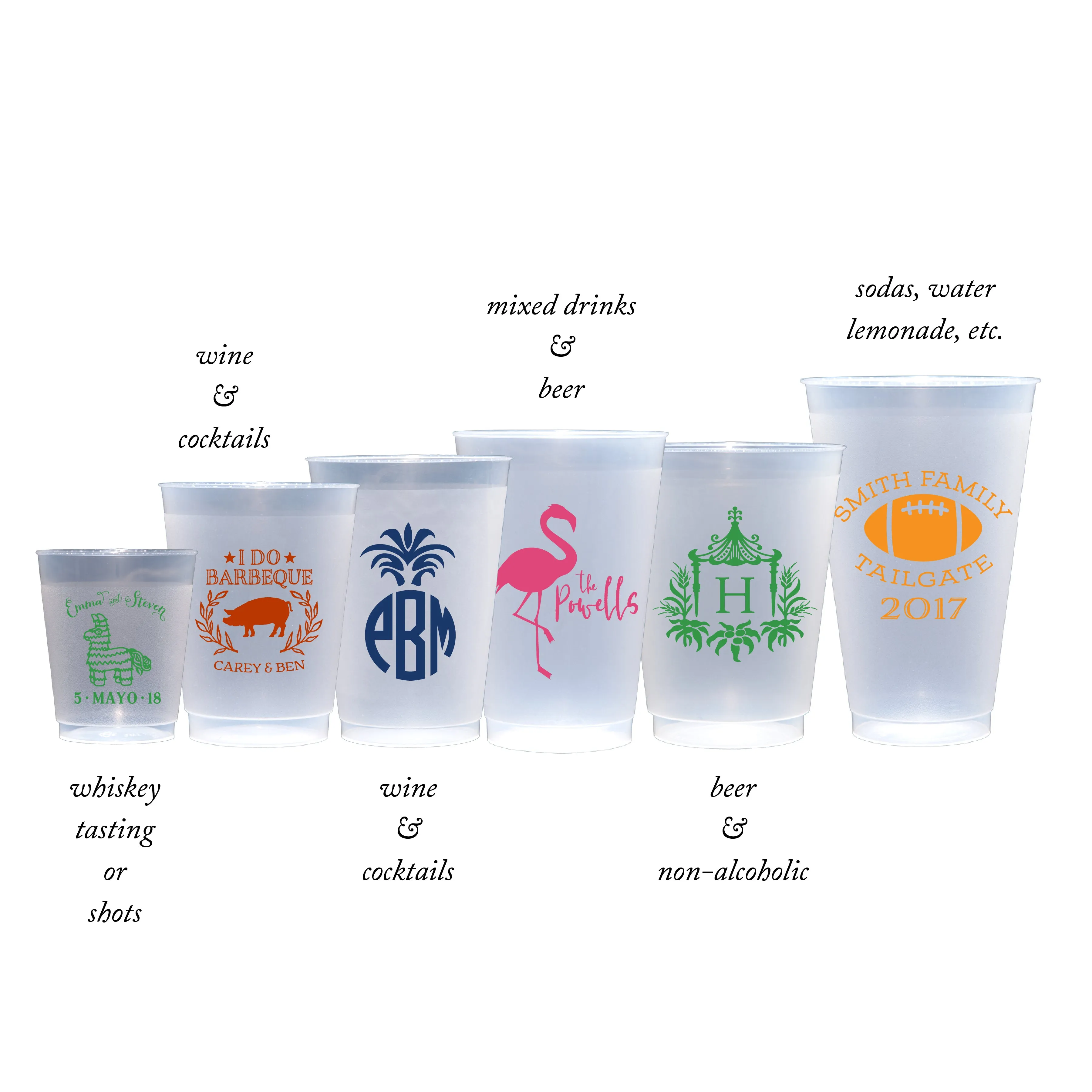 Your Own Design Full Color Frosted Cups