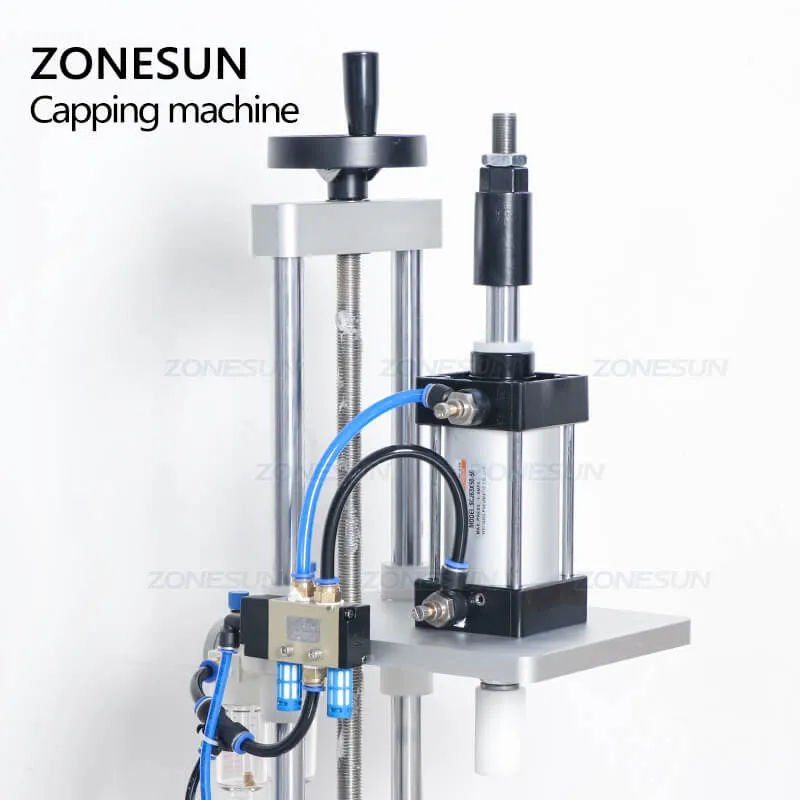 ZS-GK5 Pneumatic Perfume Glass Bottle Capping Machine Desktop Perfume Collar Small Bottle Crimping Pressing Machine